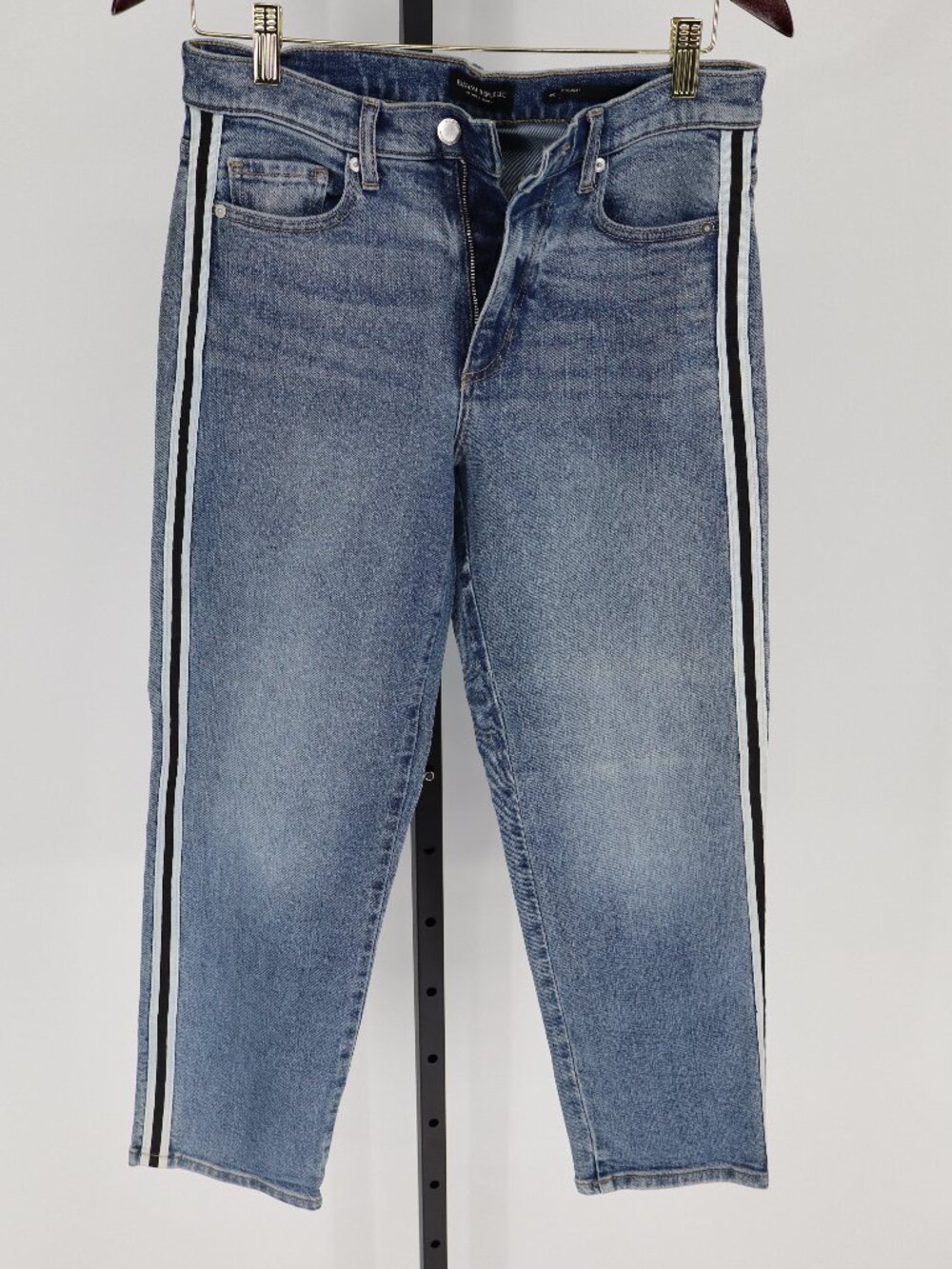Banana Republic Cotton denim cropped jeans with side stripe detail  Size 28